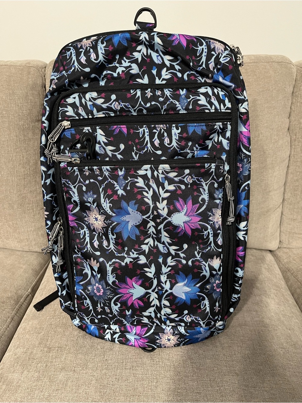 Vera Bradley Lighten Up Convertible Travel Bag in Bramble Vines
